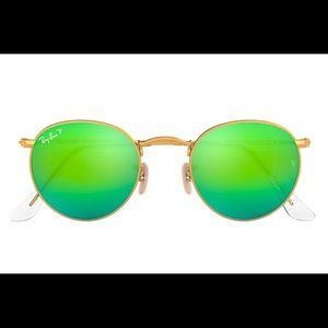 Ray bans circle women sunglasses green mirror